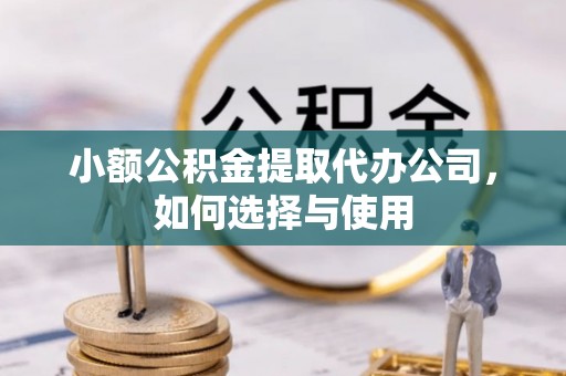 仁化小额公积金提取代办公司，如何选择与使用