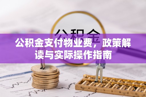 仁化公积金支付物业费，政策解读与实际操作指南