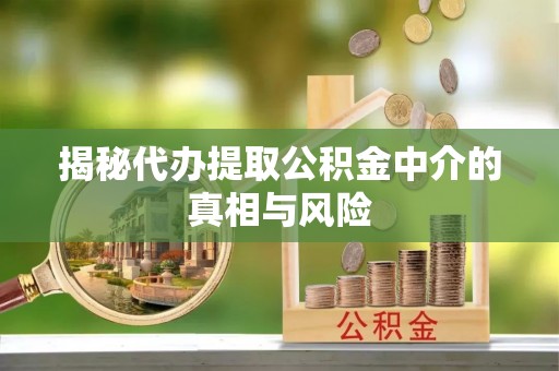 仁化揭秘代办提取公积金中介的真相与风险