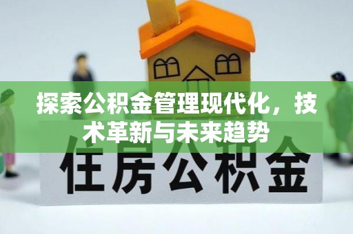 仁化探索公积金管理现代化，技术革新与未来趋势
