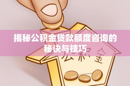 仁化揭秘公积金贷款额度咨询的秘诀与技巧