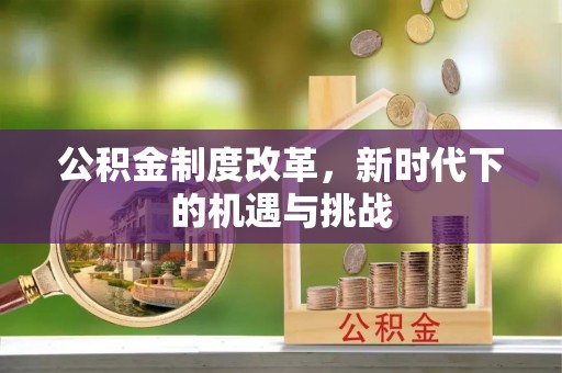 仁化公积金制度改革，新时代下的机遇与挑战