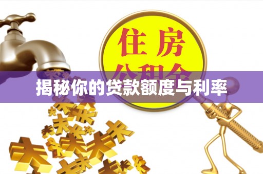 仁化揭秘你的贷款额度与利率
