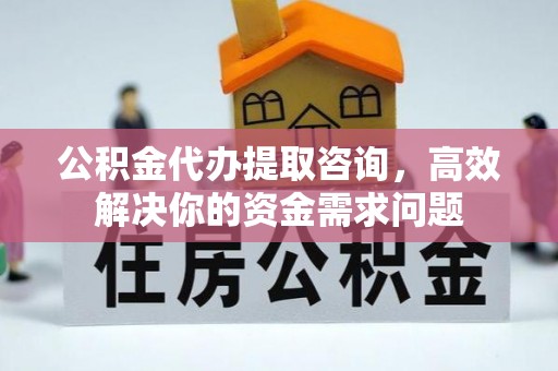 仁化公积金代办提取咨询，高效解决你的资金需求问题