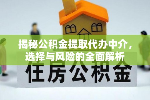 仁化揭秘公积金提取代办中介，选择与风险的全面解析