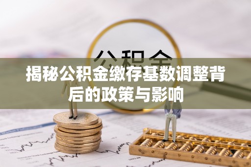 仁化揭秘公积金缴存基数调整背后的政策与影响
