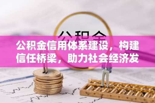 仁化公积金信用体系建设，构建信任桥梁，助力社会经济发展