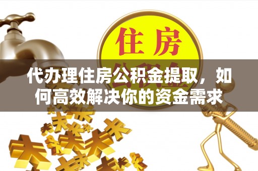 仁化代办理住房公积金提取，如何高效解决你的资金需求