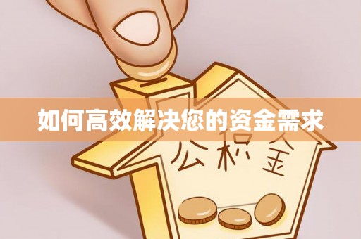 仁化如何高效解决您的资金需求