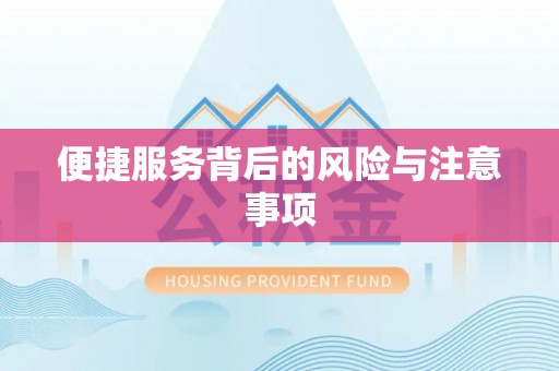 仁化便捷服务背后的风险与注意事项